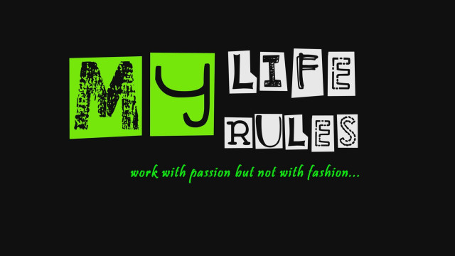 My life rules black green free wallpaper for desktop - medium preview image