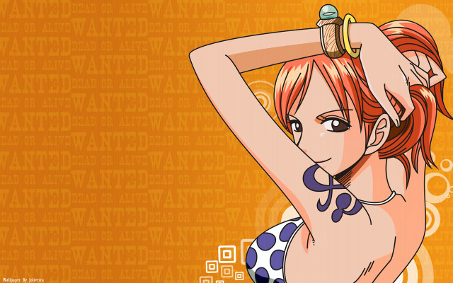 Red haired woman blue bikini free wallpaper for desktop - medium preview image