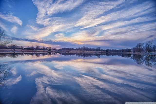 Lake clouds trees background sky free wallpaper for desktop - medium preview image
