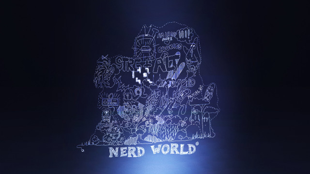 Lit sign person dark derf free wallpaper for desktop - medium preview image