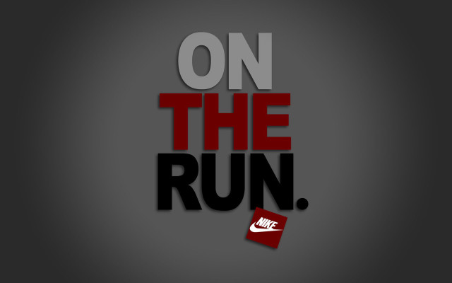Nike logo on the run #2 free wallpaper for desktop - medium preview image