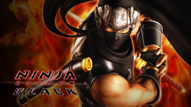 Ninja girl sword fire background free wallpaper for desktop - medium preview image