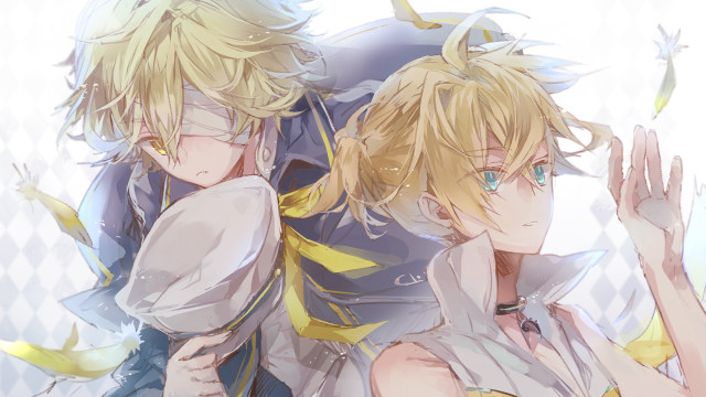 Anime characters posing photo together #2 free wallpaper for desktop - medium preview image