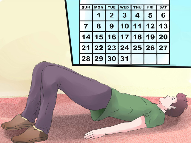 Man laying ground calendar wall free wallpaper for desktop - medium preview image