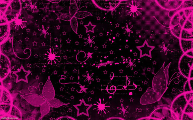 Pink black background stars circles #3 free wallpaper for desktop - medium preview image