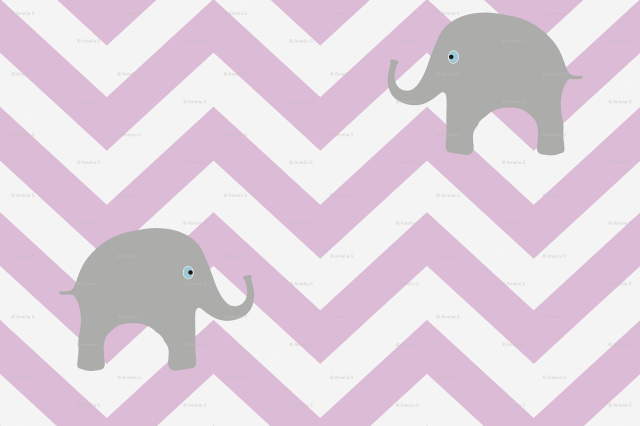 Elephants chevron pink gray pattern free wallpaper for desktop - medium preview image