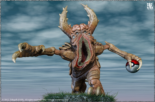 Creature with ball in mouth free wallpaper for desktop - medium preview image