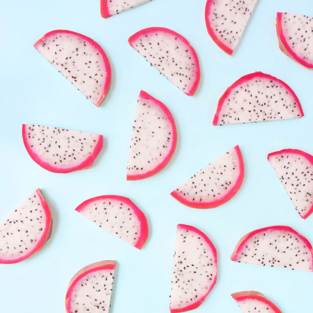 Sliced fruit blue surface pink free wallpaper for tablet - medium preview image
