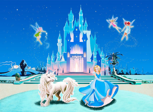 Princess horse castle fairy dust free wallpaper for desktop - medium preview image