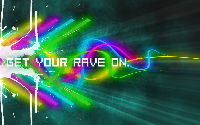 Colorful rainbow swirls neon planet free wallpaper for desktop - medium preview image