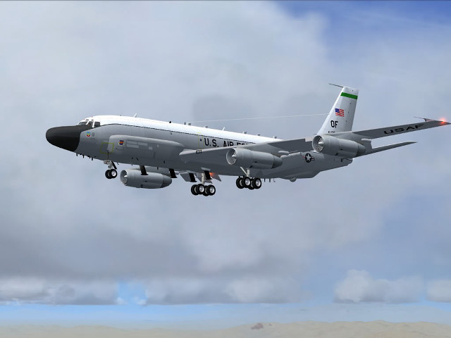 Large airplane flying cloudy sky #2 free wallpaper for desktop - medium preview image