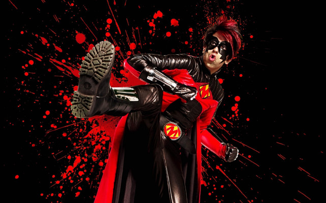 Woman costume mask gun shoe free wallpaper for desktop - medium preview image