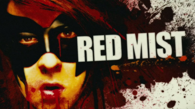 Woman mask bloody face red free wallpaper for desktop - medium preview image