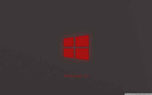 Red windows 10 logo dark free wallpaper for desktop - medium preview image