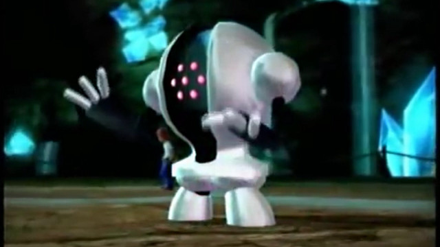 Robot night street arms outstretched free wallpaper for desktop - medium preview image