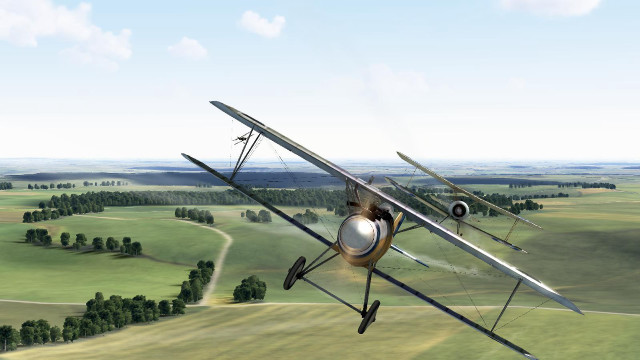 Small airplane flying lush green #3 free wallpaper for desktop - medium preview image