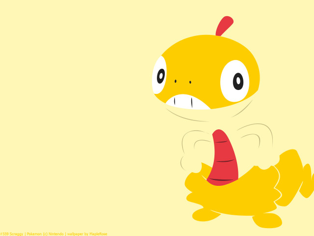 Yellow cartoon worm red nose free wallpaper for desktop - medium preview image