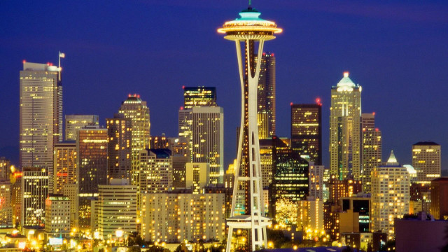 City skyline tall tower night #3 free wallpaper for desktop - medium preview image