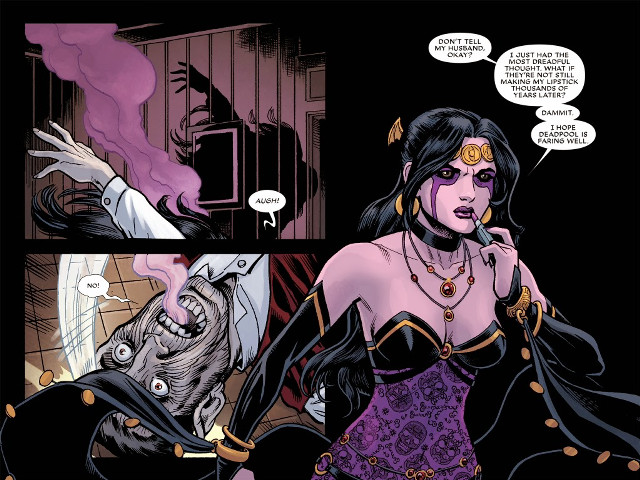 Woman purple dress demon cage free wallpaper for desktop - medium preview image