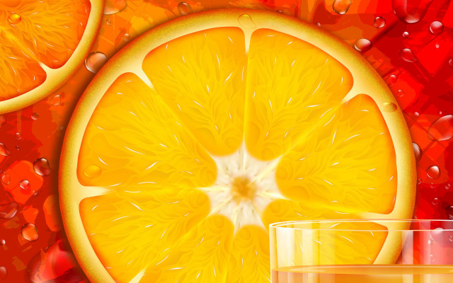 Orange juice sliced orange red free wallpaper for desktop - medium preview image