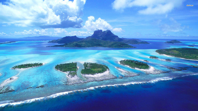 Island small islands ocean sky free wallpaper for desktop - medium preview image