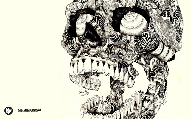 Skull drawing face details eye free wallpaper for desktop - medium preview image