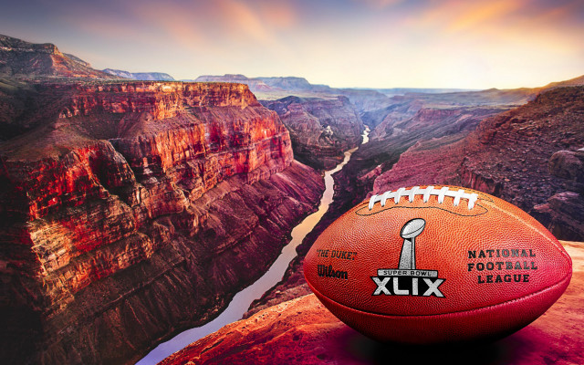 Football rock canyon river sunset free wallpaper for desktop - medium preview image