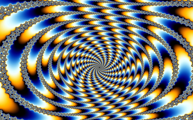Spiral design blue yellow white free wallpaper for desktop - medium preview image
