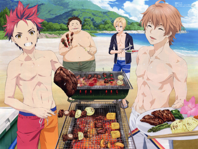 Grill party people cooking meat free wallpaper for desktop - medium preview image