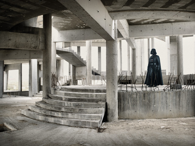 Cloak person building stairs staircase free wallpaper for desktop - medium preview image