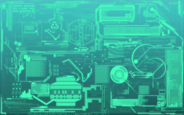 Circuit board electronics blue background free wallpaper for desktop - medium preview image