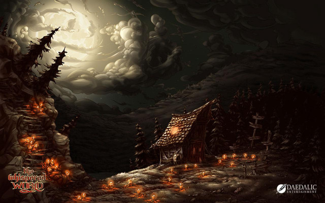 House woods full moon pumpkins free wallpaper for desktop - medium preview image