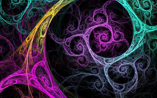 Spiral design purple green black free wallpaper for desktop - medium preview image