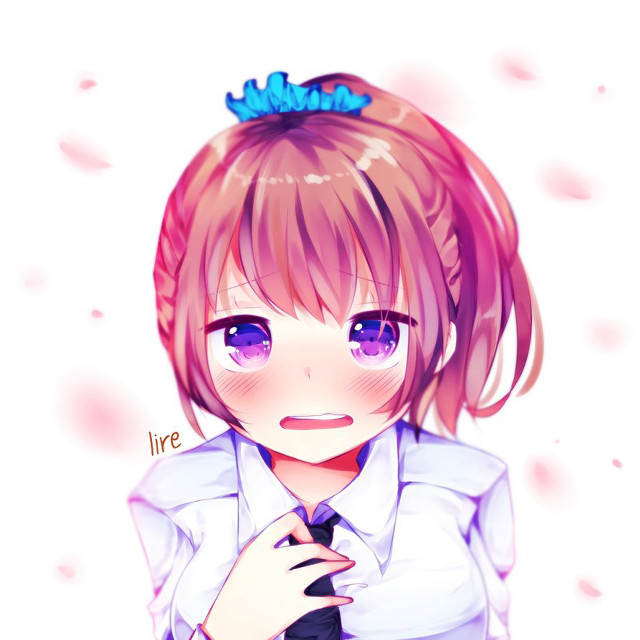 Girl tie white shirt blue free wallpaper for tablet - medium preview image