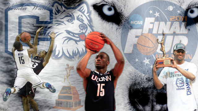 Basketball players trophies collage celebration free wallpaper for desktop - medium preview image