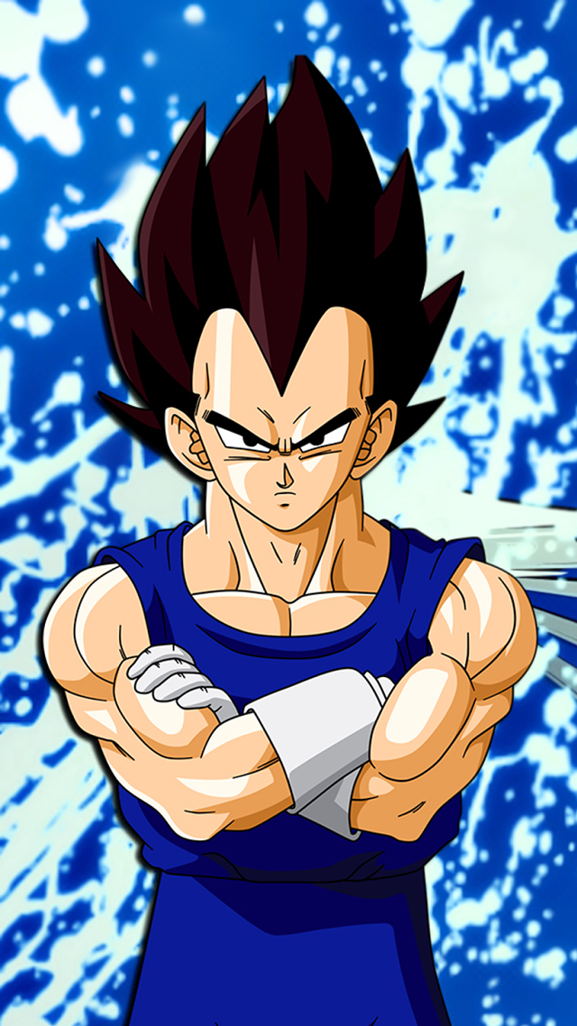 Cartoon vegeta angry spikedhair muscular free wallpaper for mobile - medium preview image