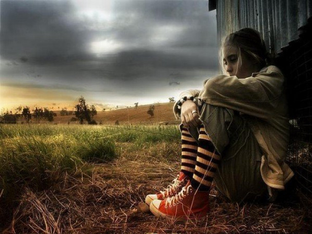 Woman crossed legs striped sock free wallpaper for desktop - medium preview image