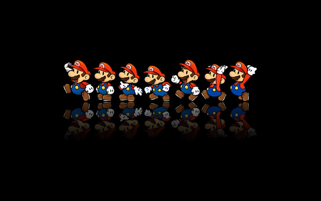 Mario bros characters lined up #2 free wallpaper for desktop - medium preview image