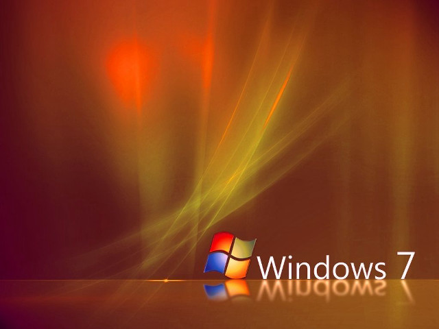 Windows7 logo bright background reflection free wallpaper for desktop - medium preview image