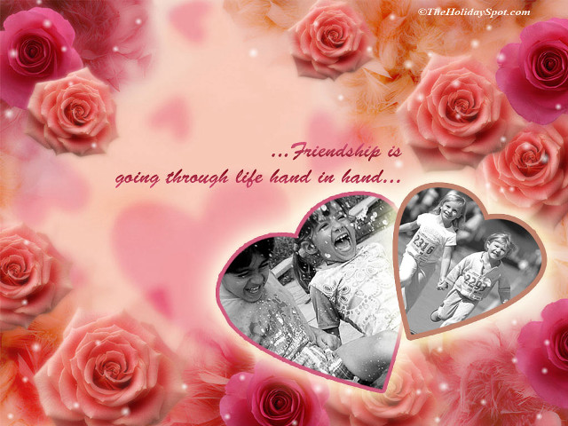 Hearts roses quote love couple free wallpaper for desktop - medium preview image
