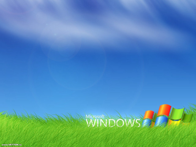 Blue sky clouds green grass free wallpaper for desktop - medium preview image
