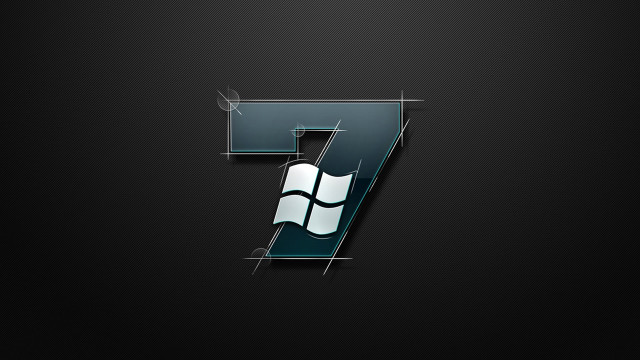 Black white seven blue background free wallpaper for desktop - medium preview image