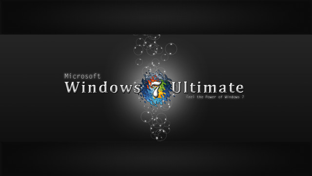 Black background clock windows ultimate free wallpaper for desktop - medium preview image