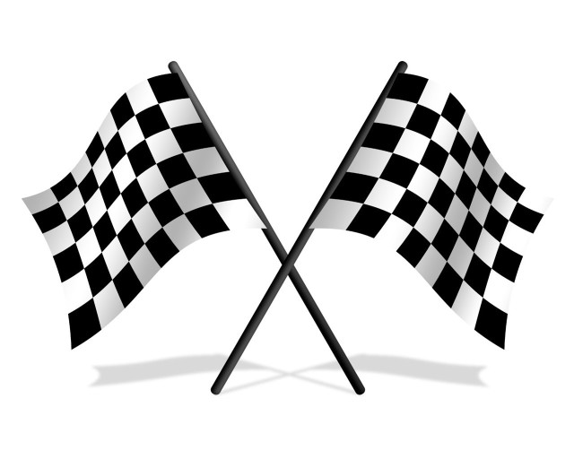 Crossed checkered flags pattern white free wallpaper for desktop - medium preview image