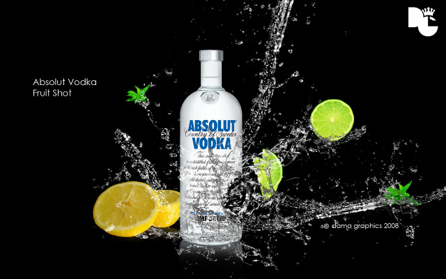 Vodka lemons limes splashing water free wallpaper for desktop - medium preview image