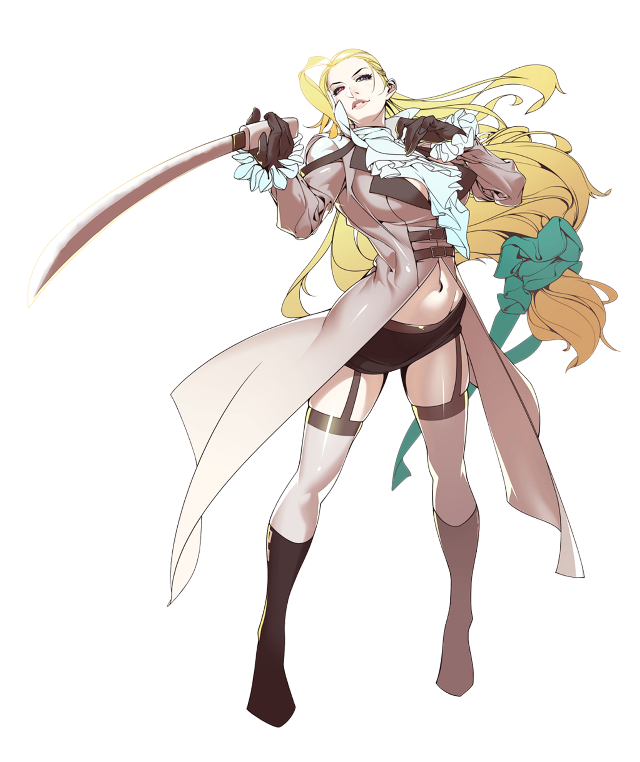 Woman sword flower blonde longhair free wallpaper for mobile - medium preview image