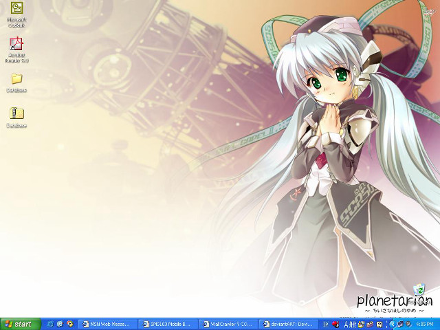 Anime girl long white hair #3 free wallpaper for desktop - medium preview image