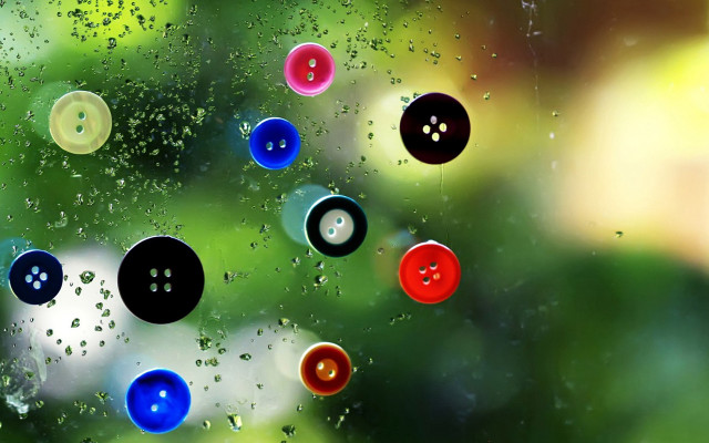 Window buttons rain drops trees free wallpaper for desktop - medium preview image