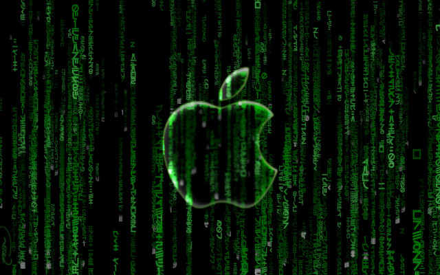 Green apple logo numbers black free wallpaper for desktop - medium preview image