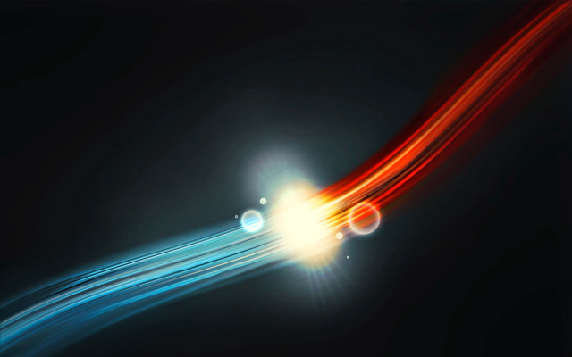 Red blue light streaks black free wallpaper for desktop - medium preview image